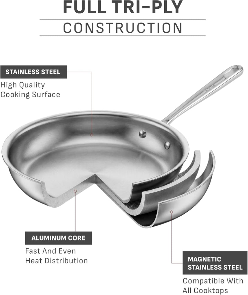Tefal Pro Tri-Ply Stainless Steel Cookware