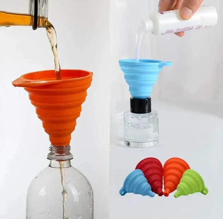 BPA-Free Silicone Collapsible Funnel Set of 3 Pieces