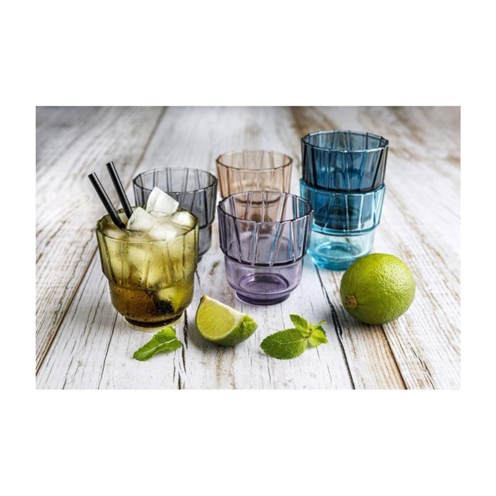 The German Outlet, Tognana, Tumbler Set of 6 Pieces - Bamboo Viola