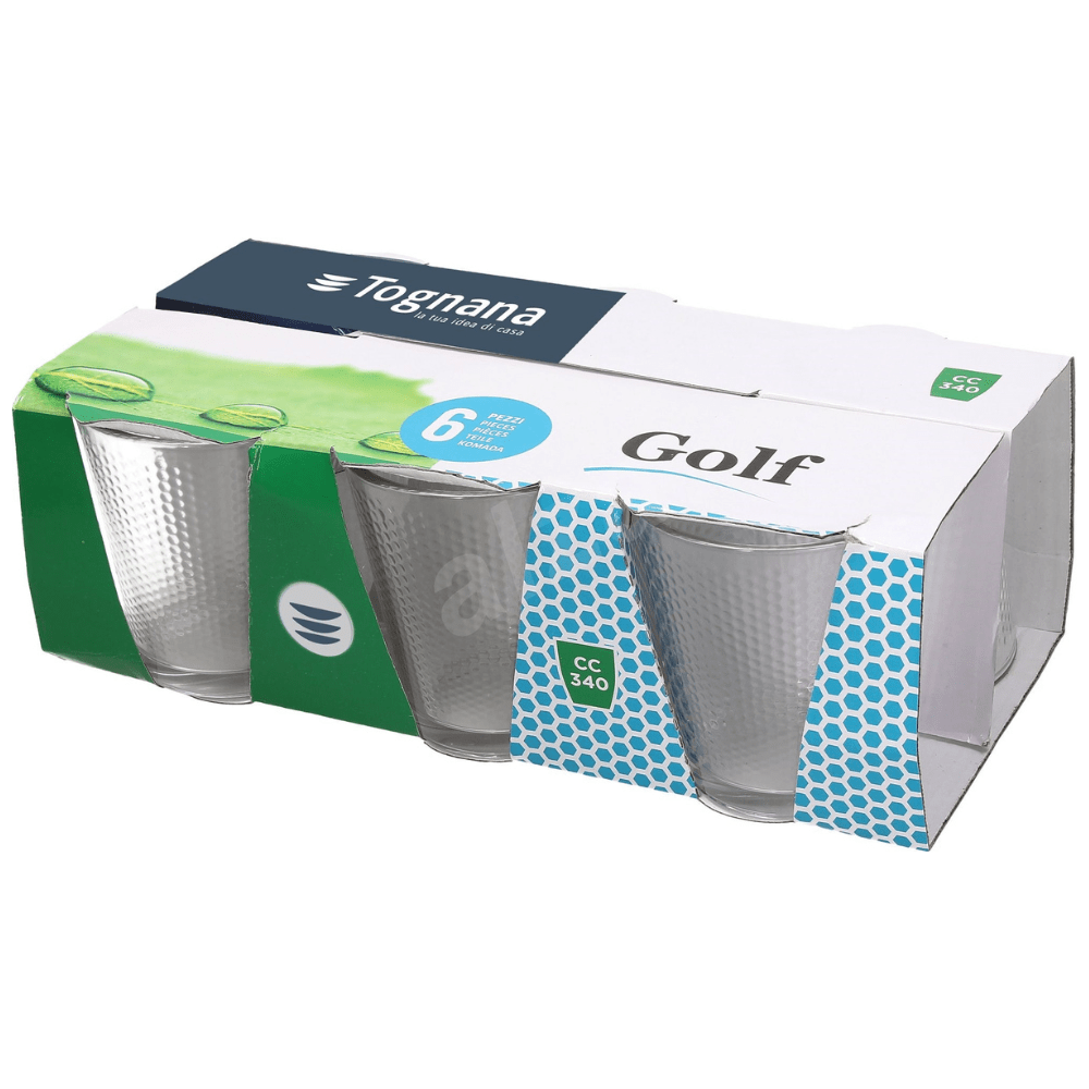 The German Outlet, Tognana, Set of 6 glasses - Golf Transparent