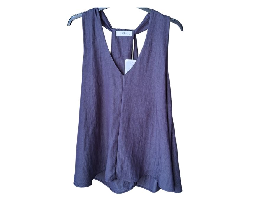 Denim Open Back Top