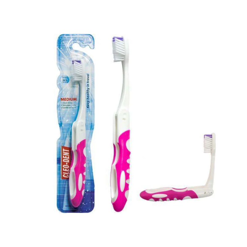 Cleo-Dent Medium Travel Toothbrush