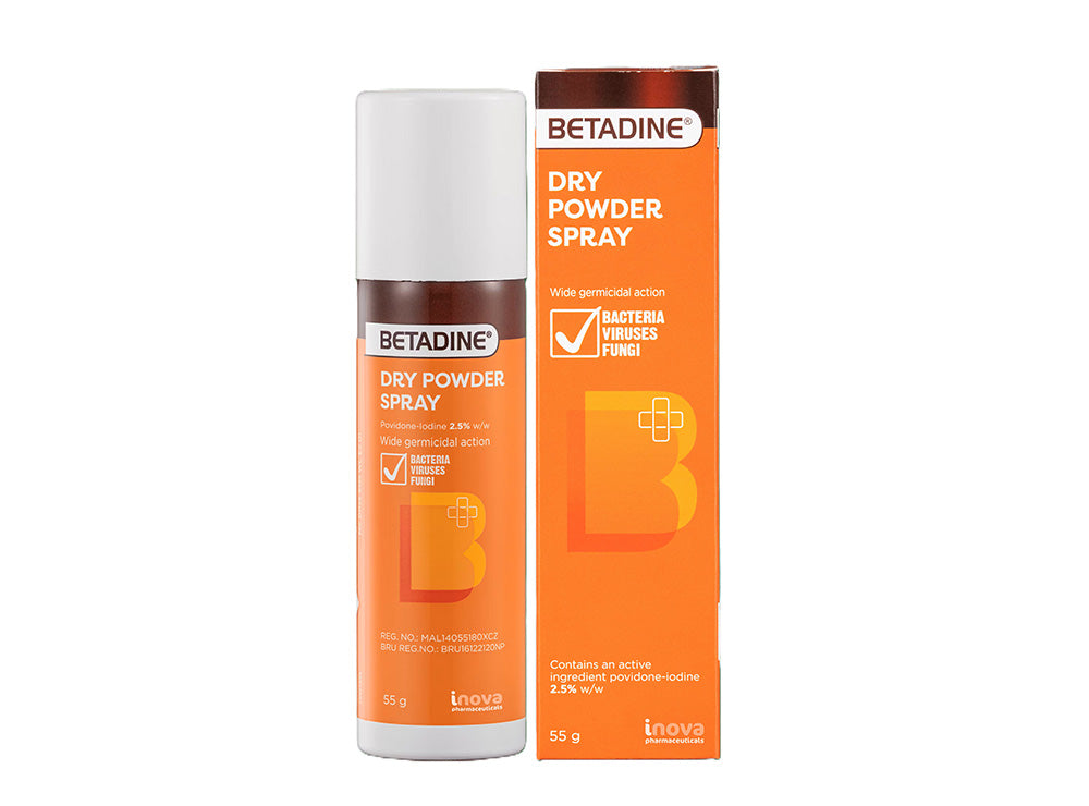 Betadine Antiseptic Spray Dry Powder 55 g