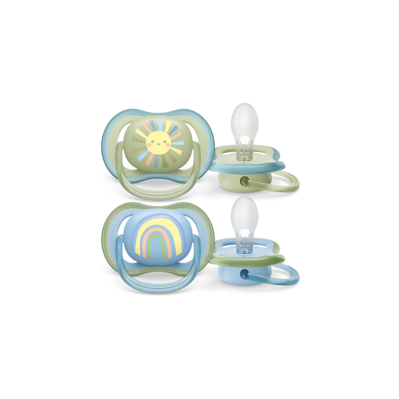Philips Avent Ultra Air Soothers Rainbow 0-6m Boy
