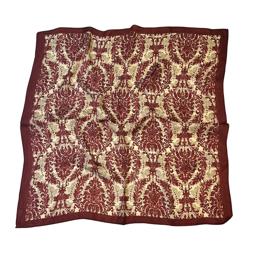 Indienne Scarf Ornamental Floral Design 70x70 cm