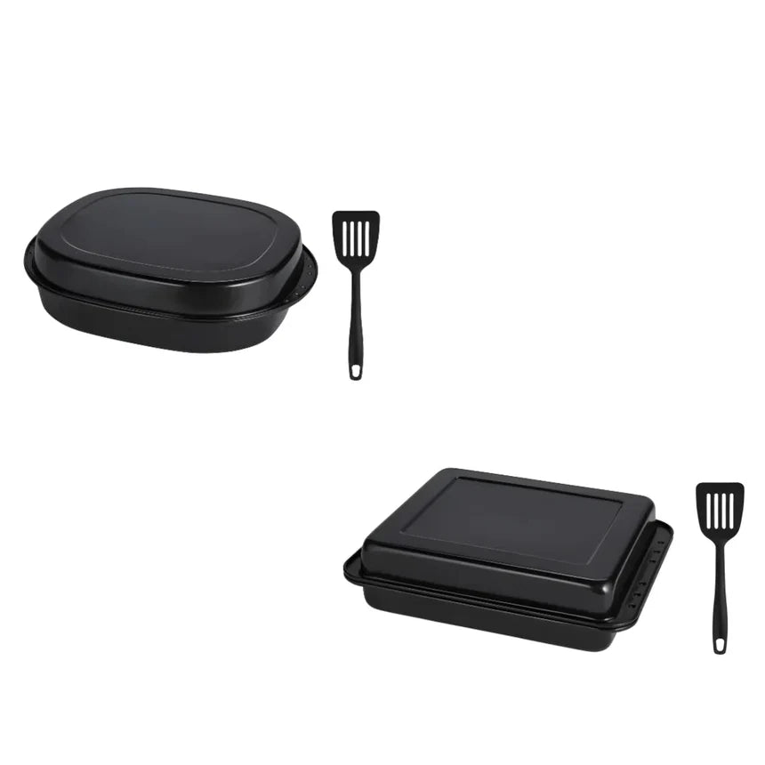 Oven Dish Set -    2  Non-Stick Roasting Tins With Spatula Outlet Oven Dish Set -    2  Non-Stick Roasting Tins With Spatula Oven Dish Set -    2  Non-Stick Roasting Tins With Spatula Livarno Living