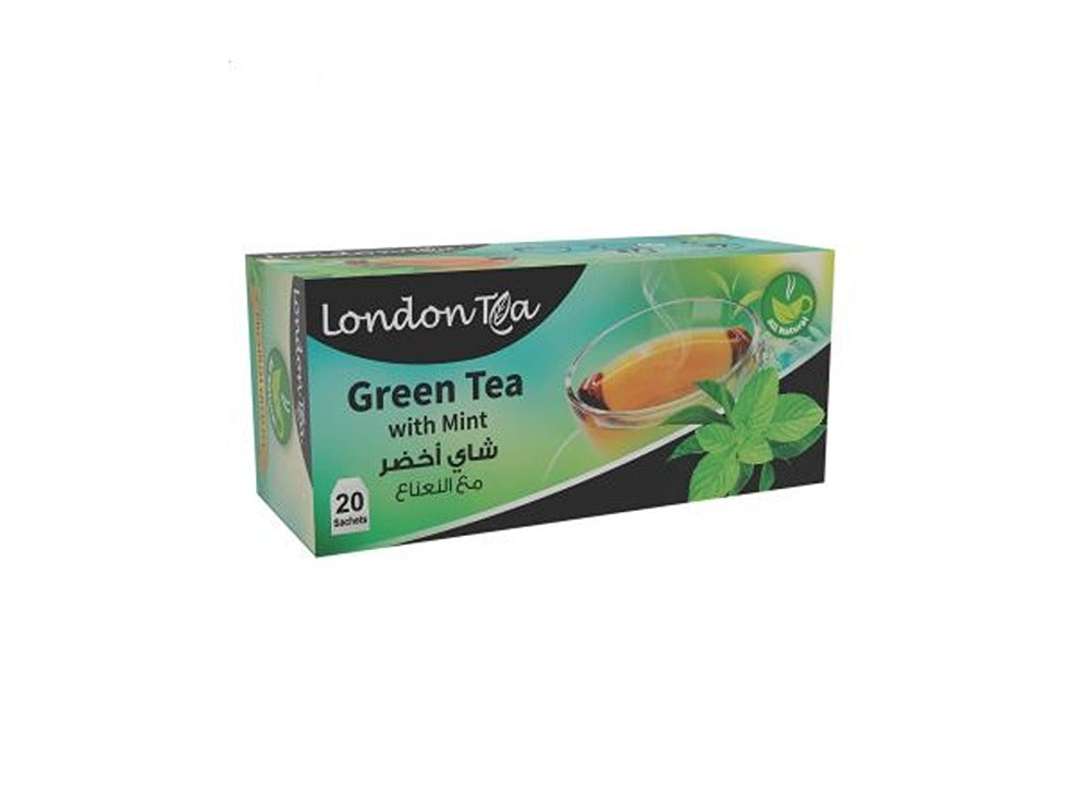 London Tea Green Tea With Mint 20 Pieces