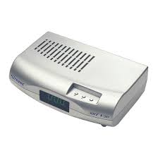 V-Box II DiSEqC switch with 99 programmable memories, re-synchronization function, and 3.5A/100W power, compatible with DiSEqC 1.0/1.2 receivers