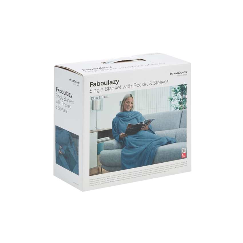 InnovaGoods Sleeved Blanket Faboulazy Blue