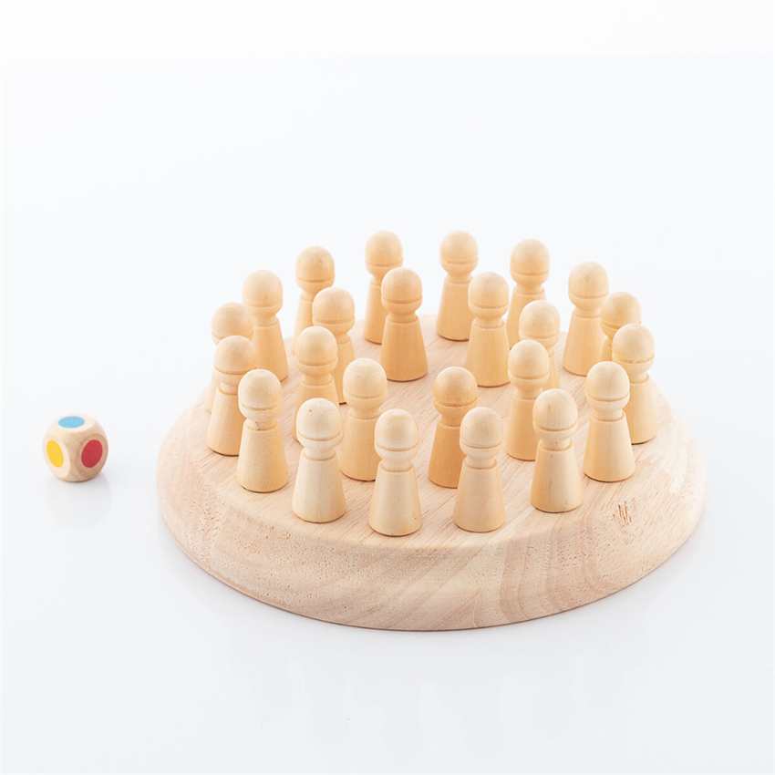 InnovaGoods Wooden Memory Chess Taeda 26 Pieces