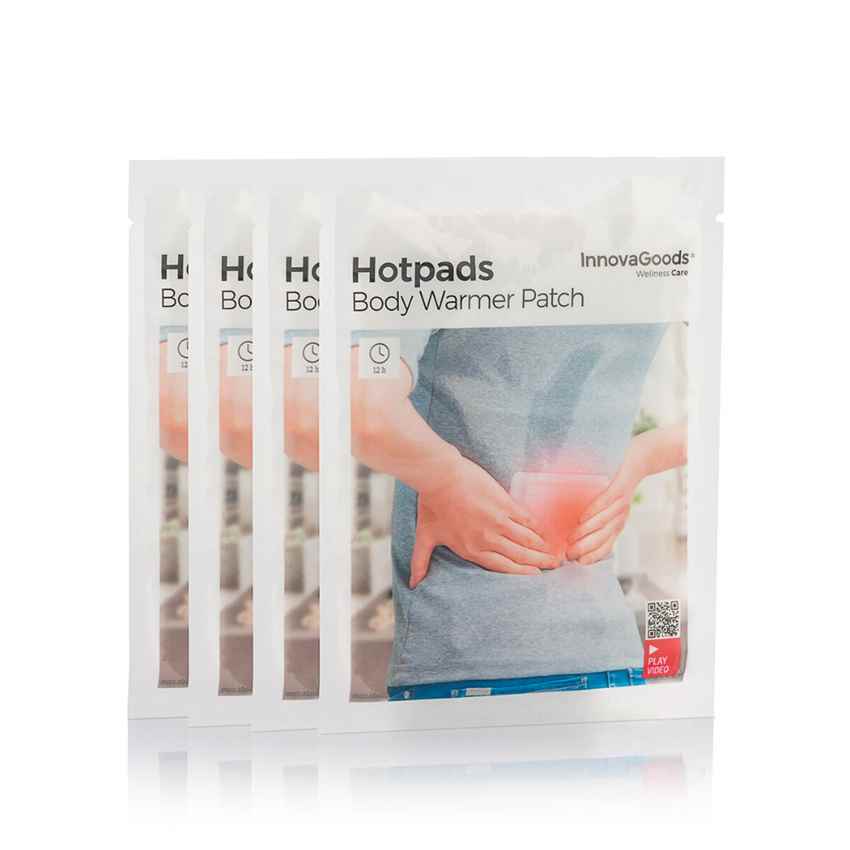 InnovaGoods Adhesive Body Heat Patches Hotpads (Pack Of 4)