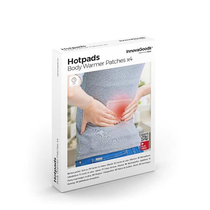 InnovaGoods Adhesive Body Heat Patches Hotpads (Pack Of 4)