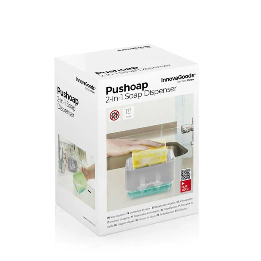 InnovaGoods Kitchen Soap Dispenser Pushoap