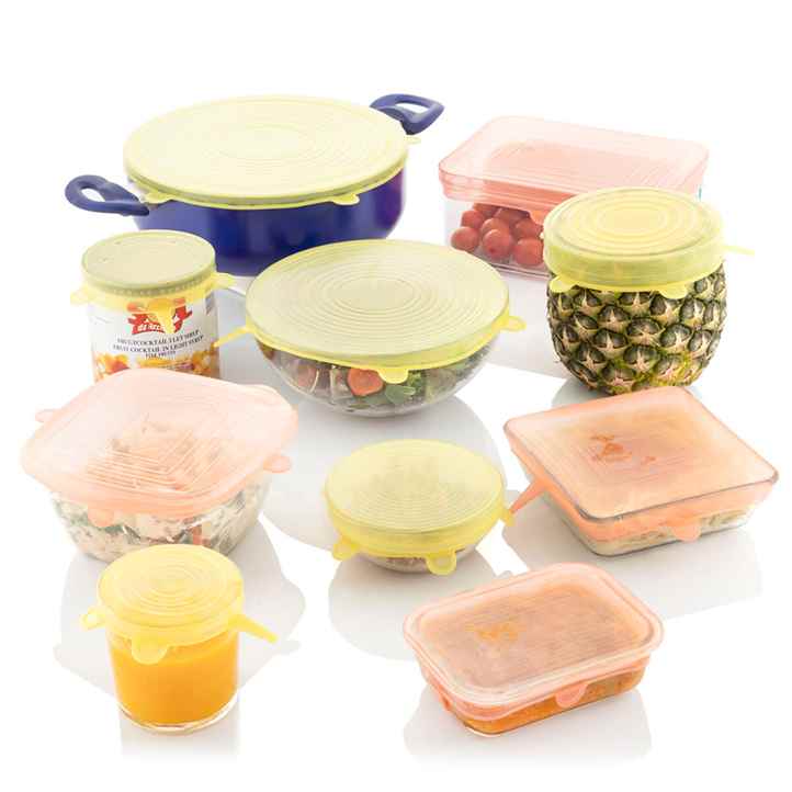InnovaGoods Set Of 10 Reusable Kitchen Lids Lilyd