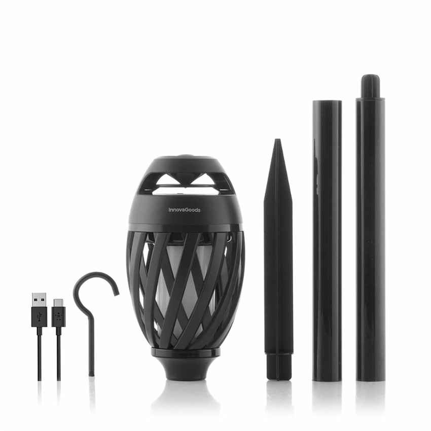 InnovaGoods Wireless Speaker Flame LED Lamp Spekkle