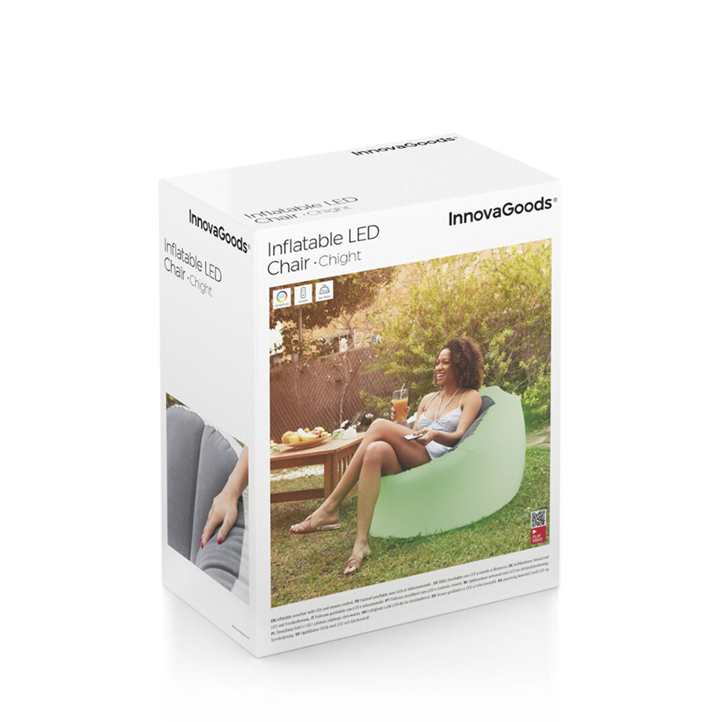 InnovaGoods Inflatable Armchair with Multicoloured LED Chight