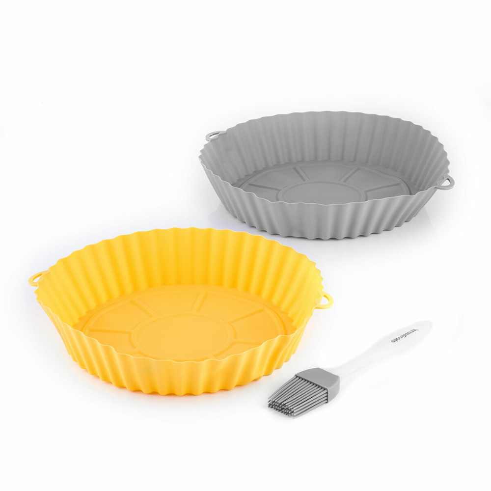InnovaGoods Silicone Baskets For Air Fryers 2 Units Mollicon