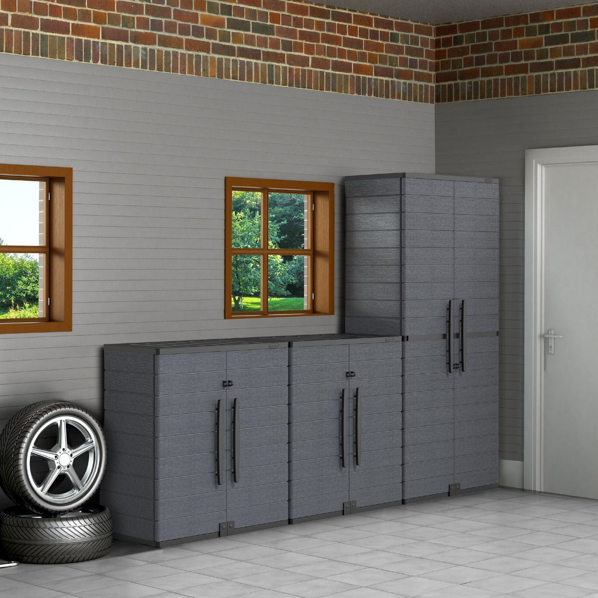 Duramax Cedargrain Plastic Vertical Storage Cabinet Grey Storage & Organization Duramax Cedargrain Plastic Vertical Storage Cabinet Grey Duramax Cedargrain Plastic Vertical Storage Cabinet Grey Duramax