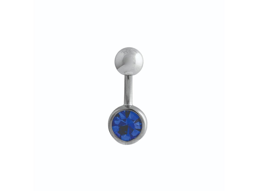 Medisept Belly Pierce Jewelry Single Jewel Sapphire