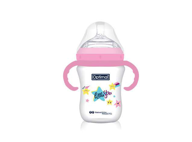 Optimal Baby Bottle Mamilla Double Anti Colic Pink 300 ml