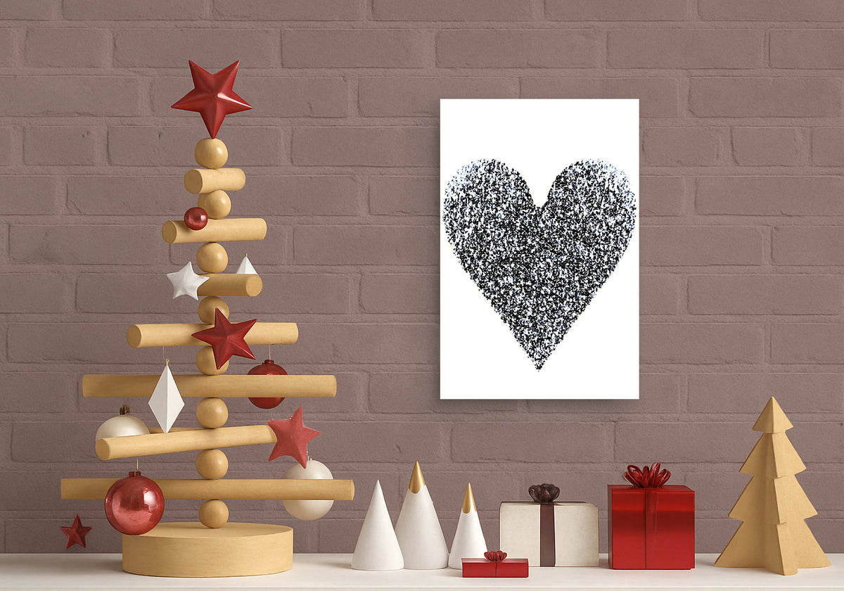 Black Heart Digital Print Canvas