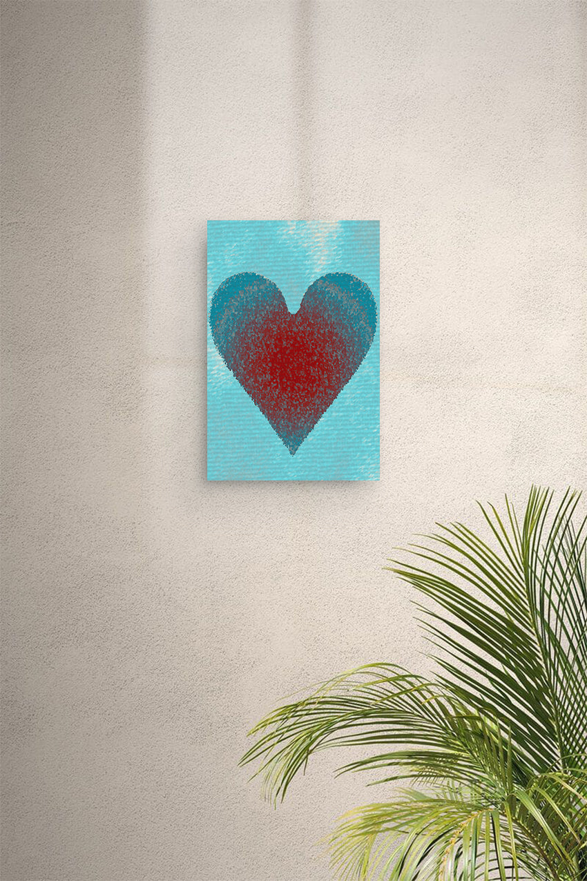 Ice Heart Digital Print Canvas