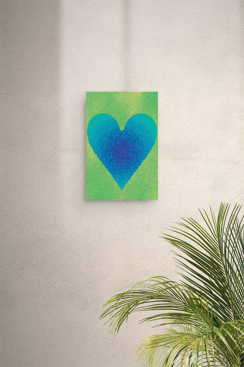 Lime Heart Digital Print Canvas