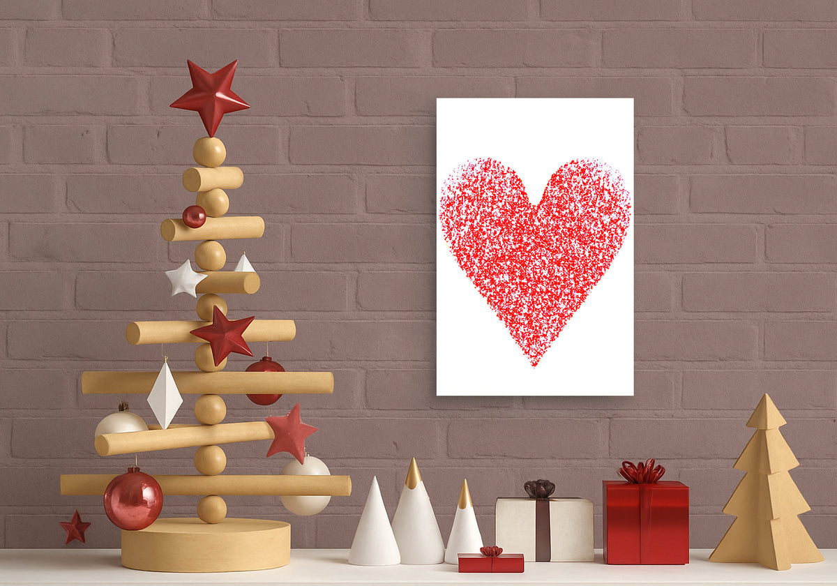 Red Heart Digital Print Canvas