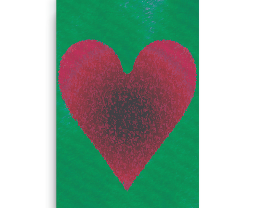 Watermelon Heart Digital Print Canvas