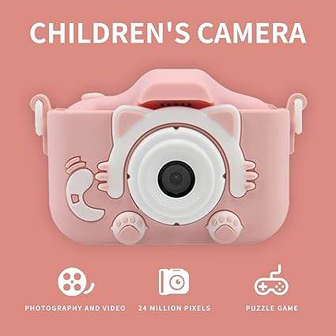 Anti-Drop Dual-Lens Cute Cat Mini Camera + 32Gb Card