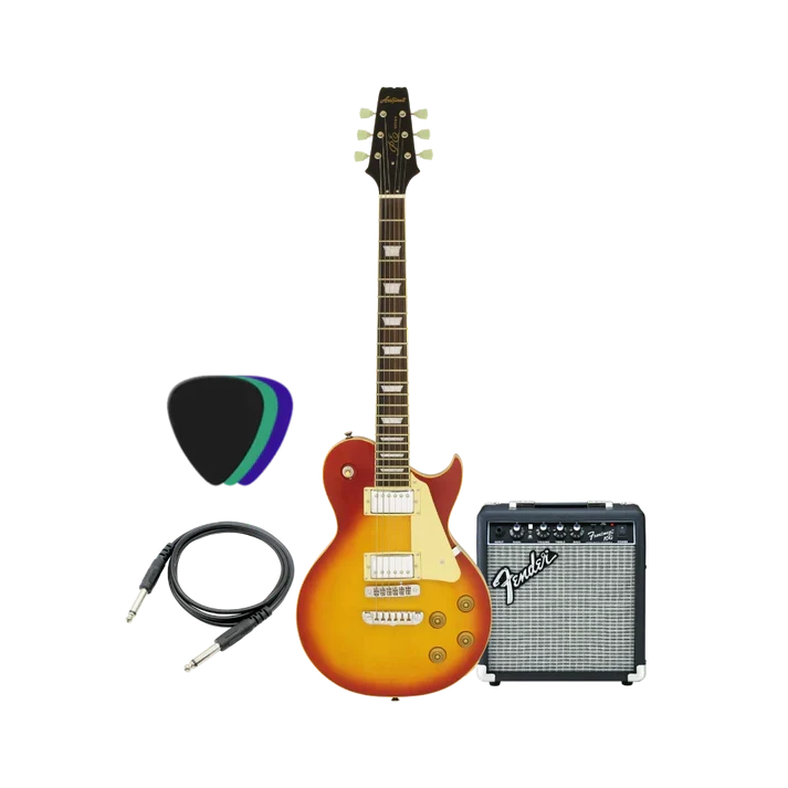 Aria Pro PE-350STD & Fender Frontman 10G Electric Guitar Bundle