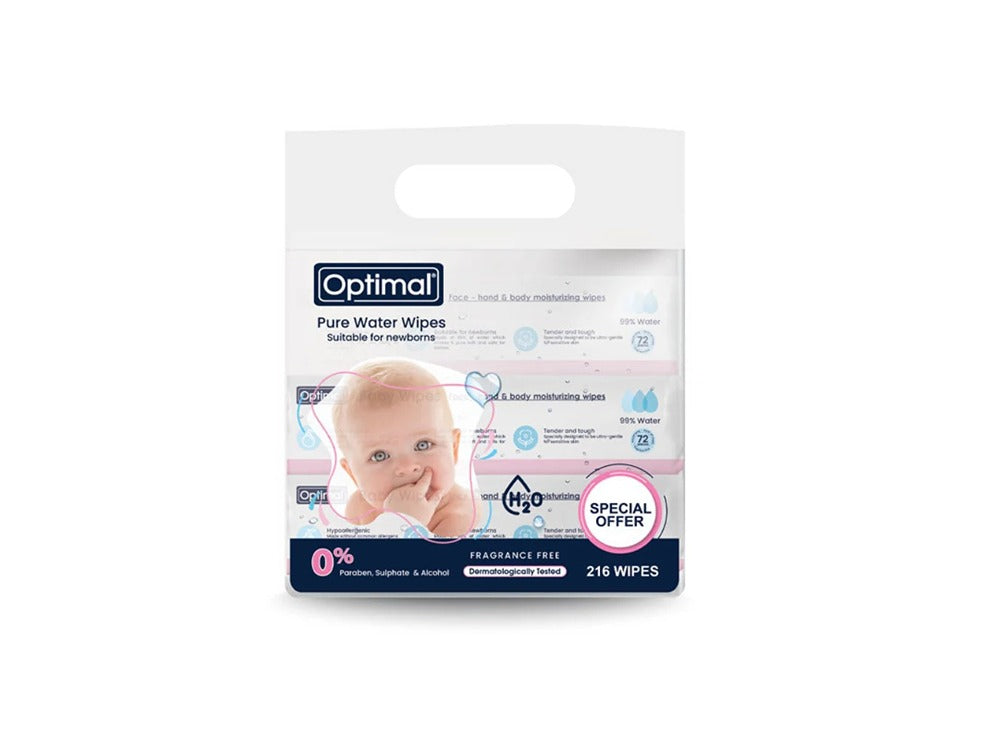Optimal Baby Pure Water Wipes Pack 216 Pieces
