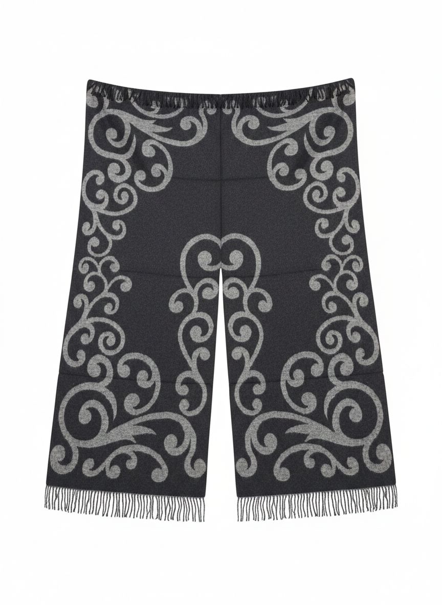 Grey Boho Poncho