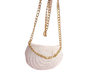 White Crochet Shoulder Bag