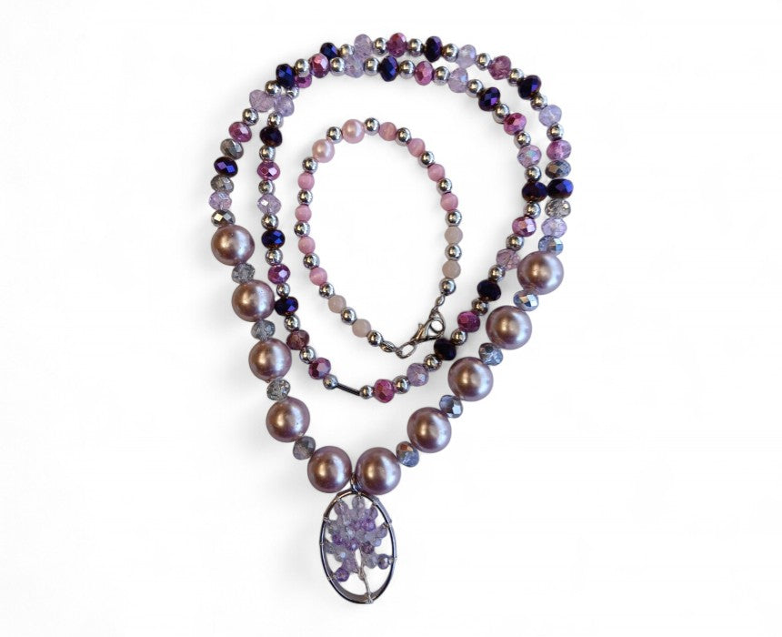 Light P.T. Artisan Necklace and Bracelet Set