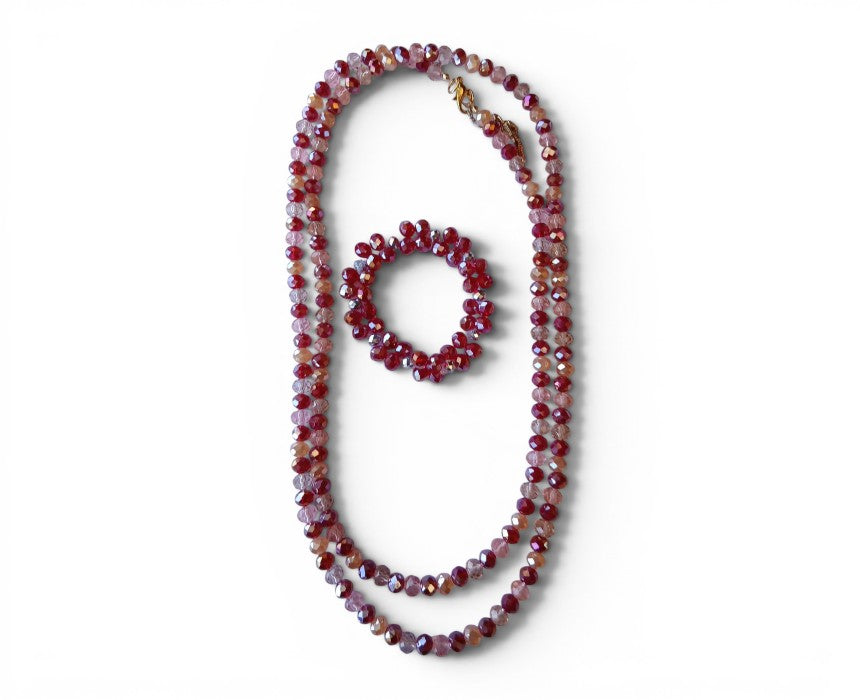 B.B.C Handmade Crystal Necklace and Bracelet Set
