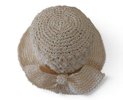 Off-White Raffia Bow Hat