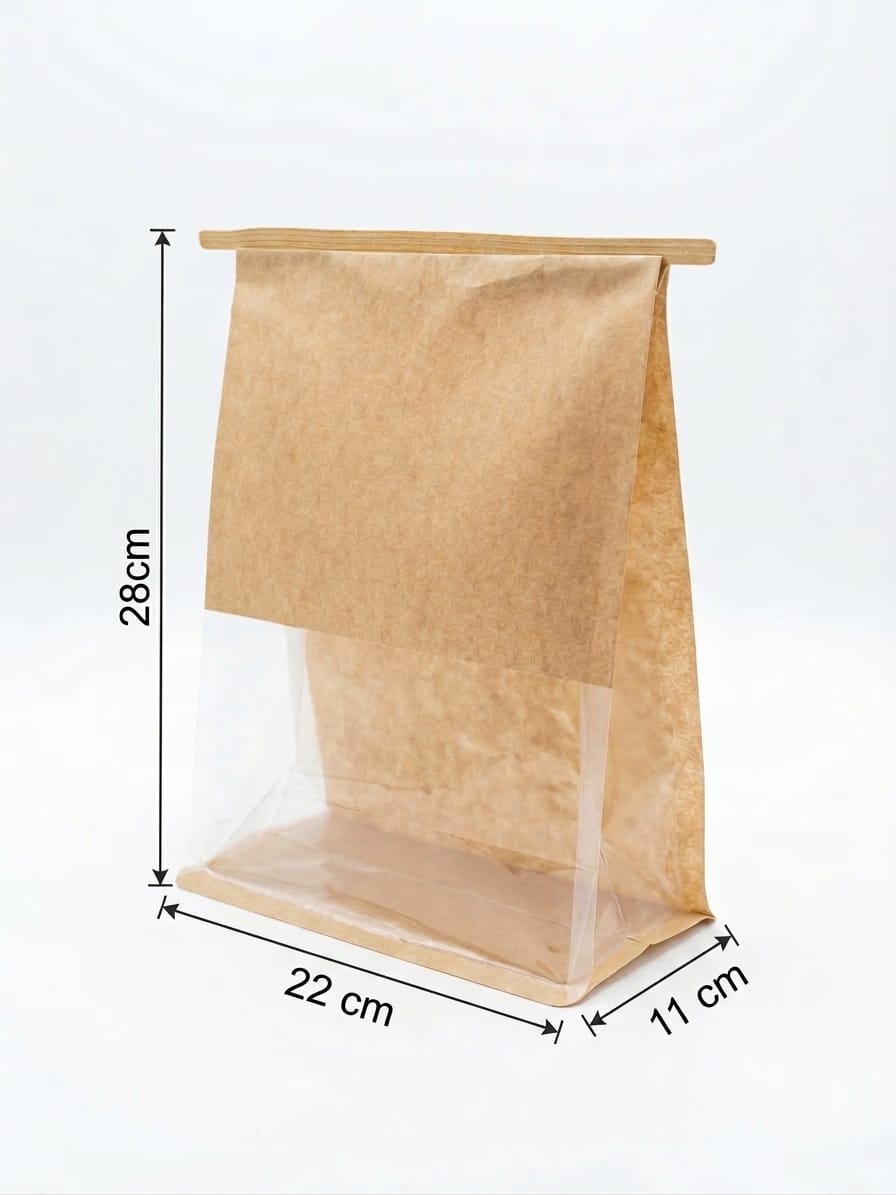 Kraft Paper Bread Bags 28x11x22 cm