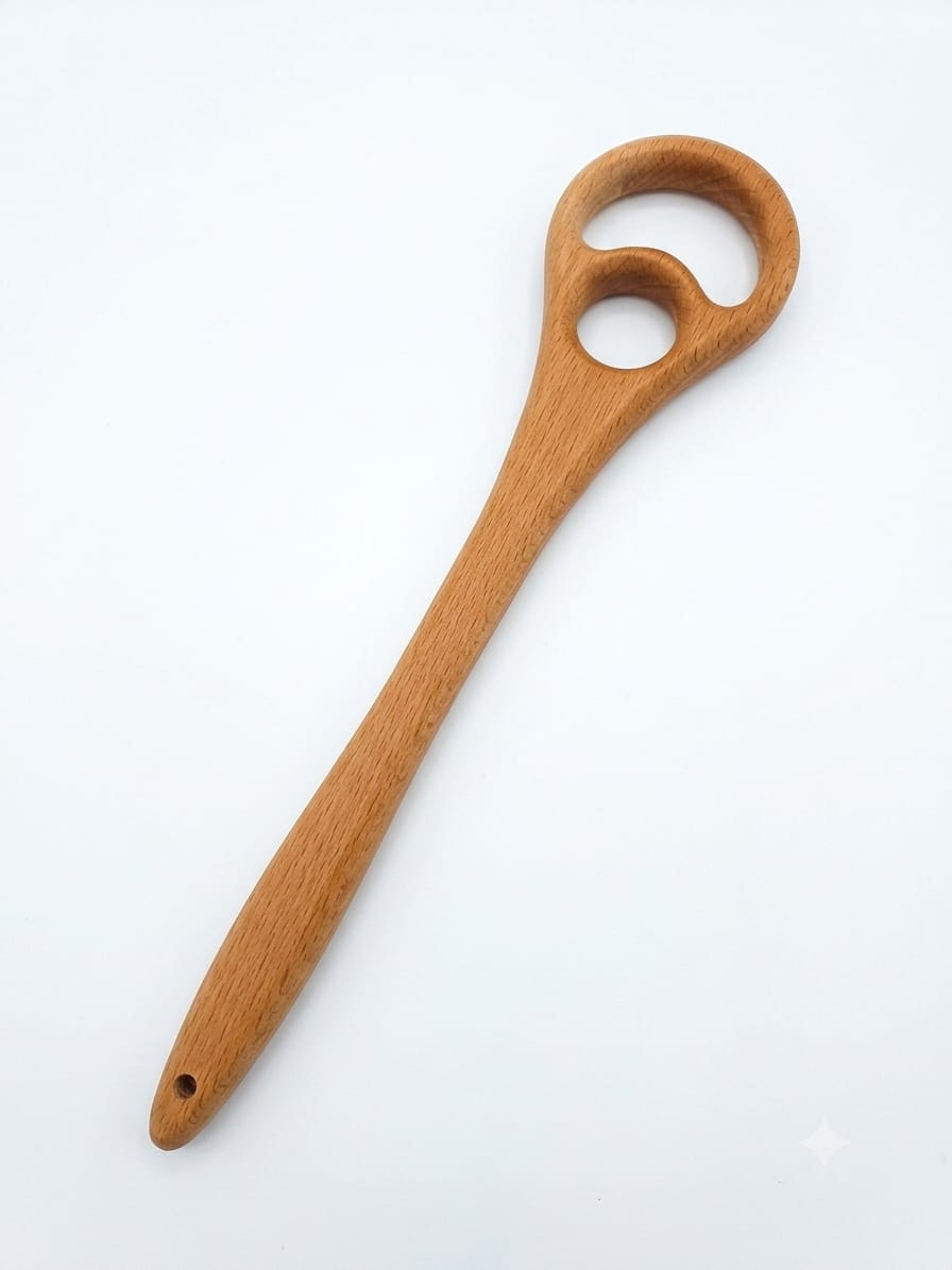 Wooden Dough Whisk 23cm