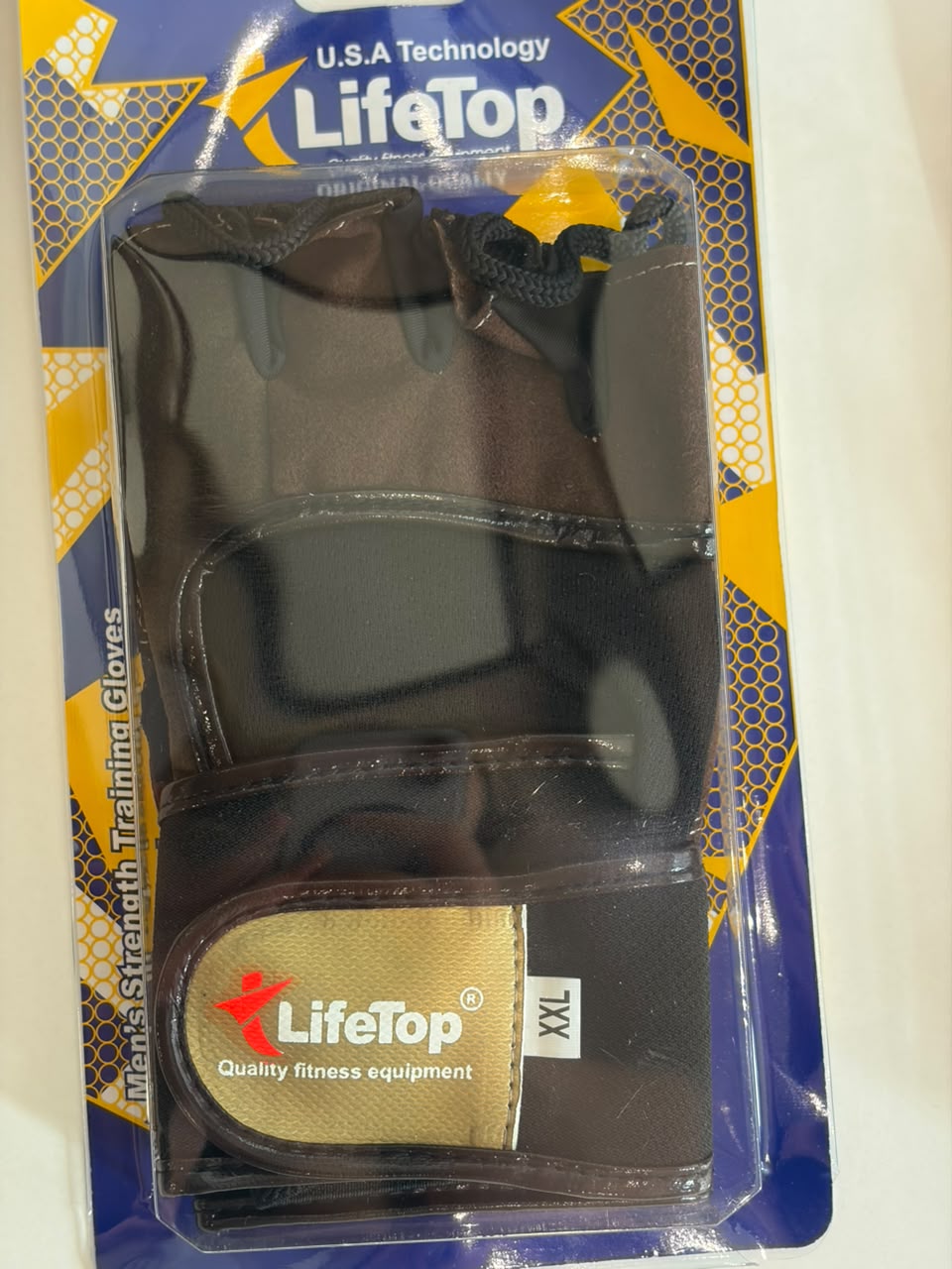 LifeTop Men's Strength Training Gloves Medium