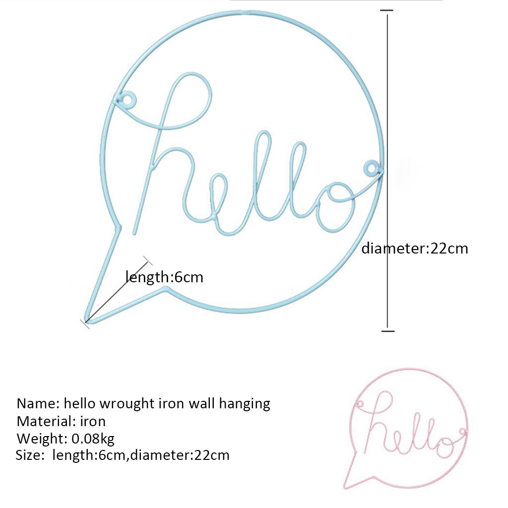 "Hello" Metal sign