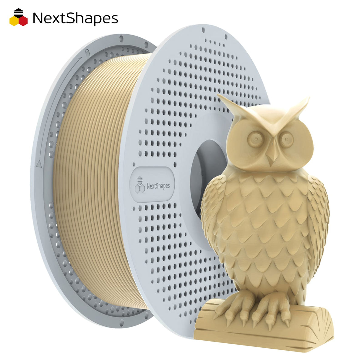 NextShapes PLA Reusable Spool Bone White