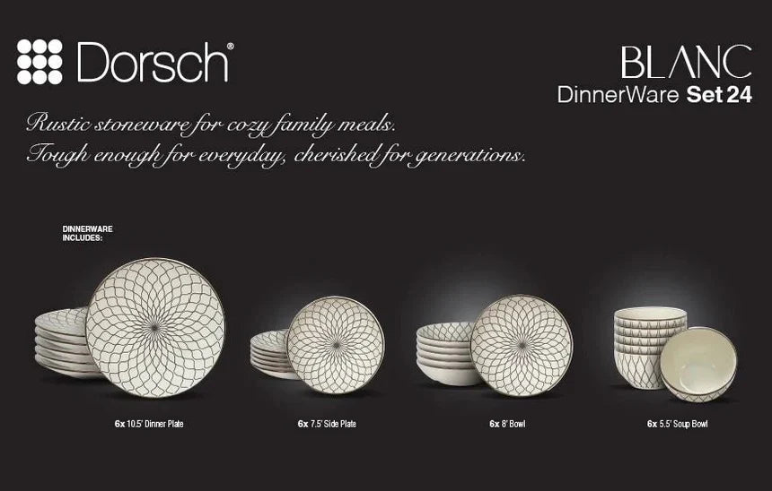 Stoneware Set 24 Pcs Dinnerware Stoneware Set 24 Pcs Stoneware Set 24 Pcs Dorsch