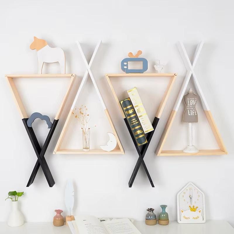 Nordic Style Triangle Wood Shelf