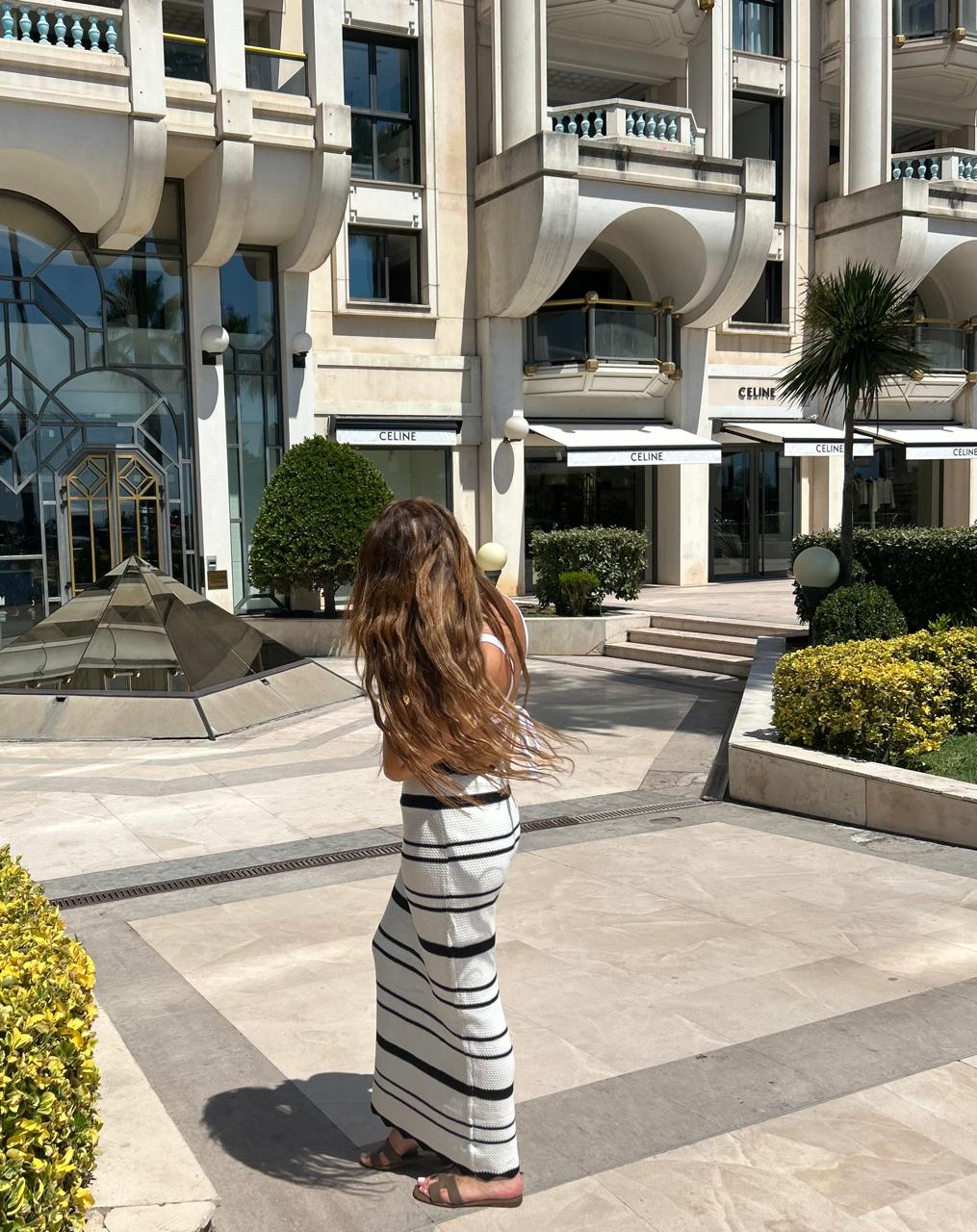 Tannen Hollow-Out Two-Piece Skirt Set