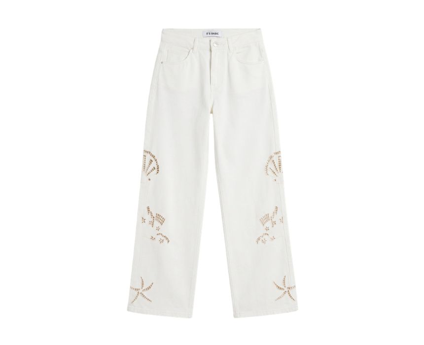 White Jeans with Openings