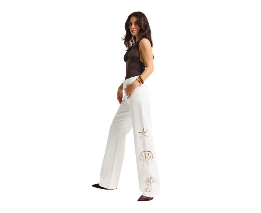 White Jeans with Openings