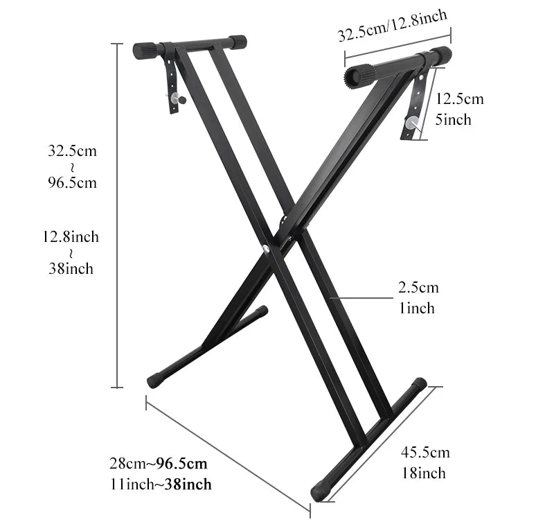 Hebikuo Double X Keyboard Stand