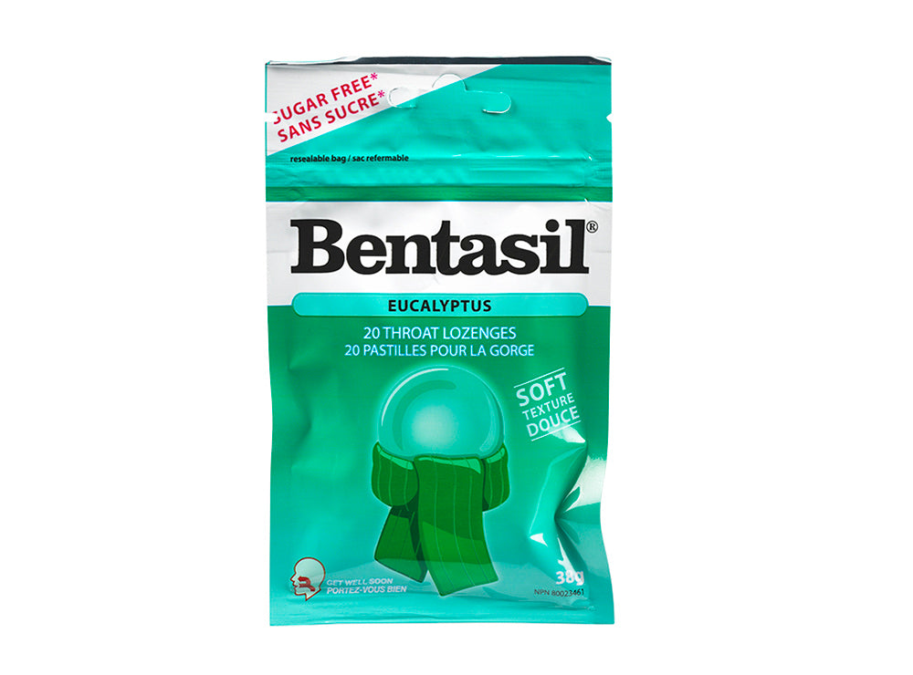 Bentasil Eucalyptus Lozenges Sore Throat 20 Pieces