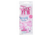 Gillette Simply Venus 2 Basic Pink 5 Razors